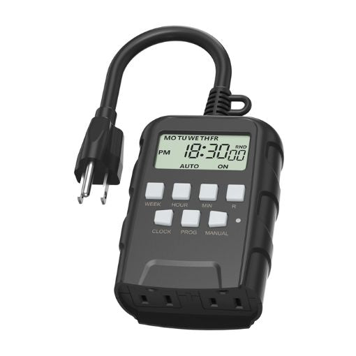 7-Day Outdoor Heavy Duty Digital Outlet with Programmable Timer - Smart ...