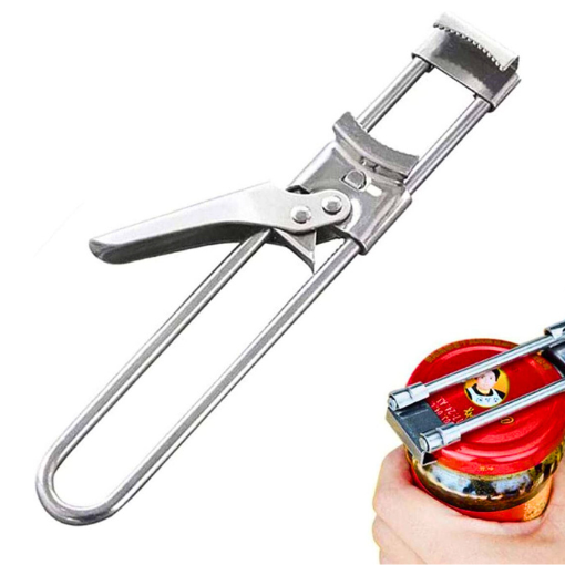 Stainless Steel Can Opener Kitchen Jar Lid Easy Bottle Remover